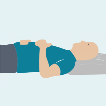 Piktogram ležícího člověka