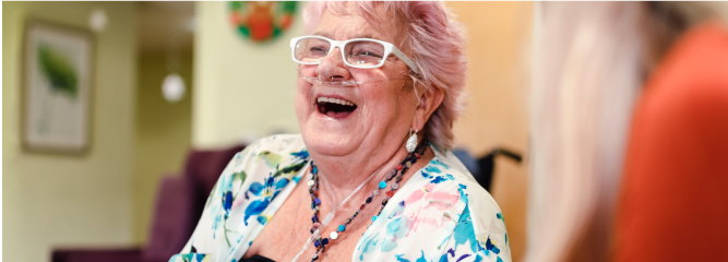 Pacientka s radostí v očích